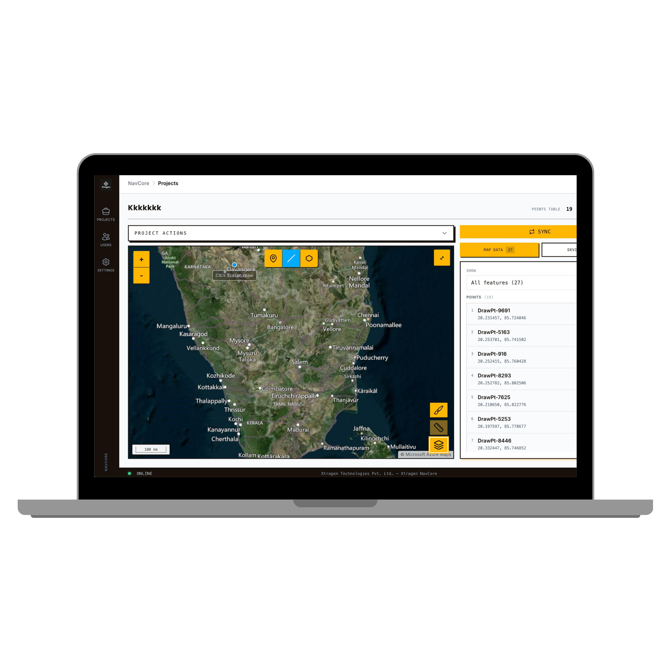 Xtragen NavCore Interface