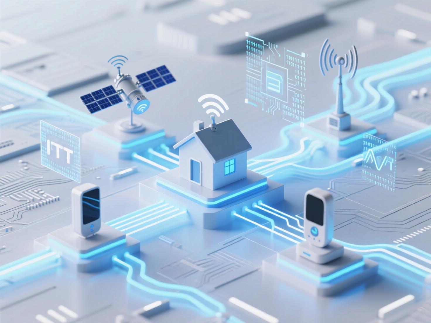 A dark, abstract image with tech-themed elements